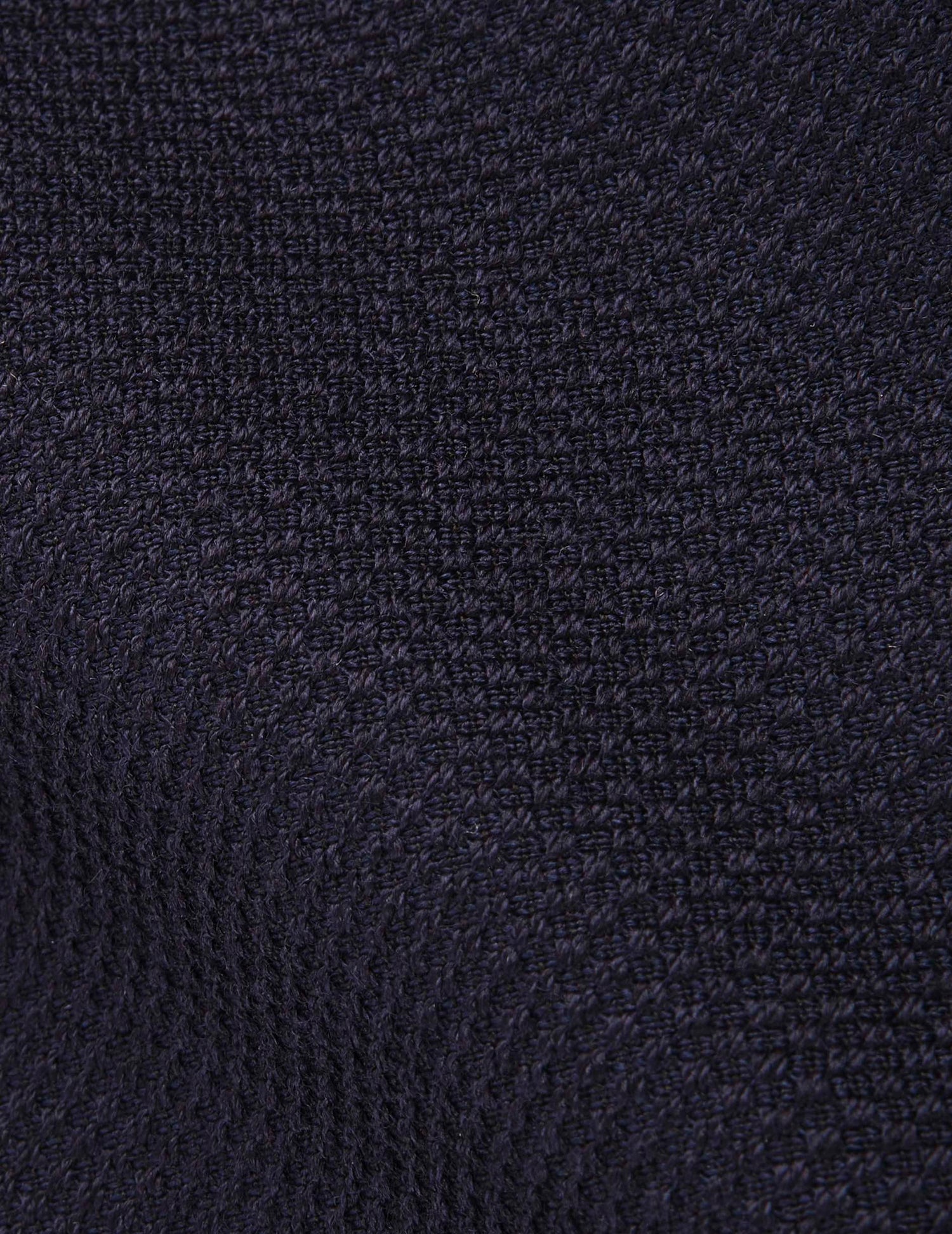 Chemise Aristote en laine vierge bleu marine - Laine vierge - Col Italien#5