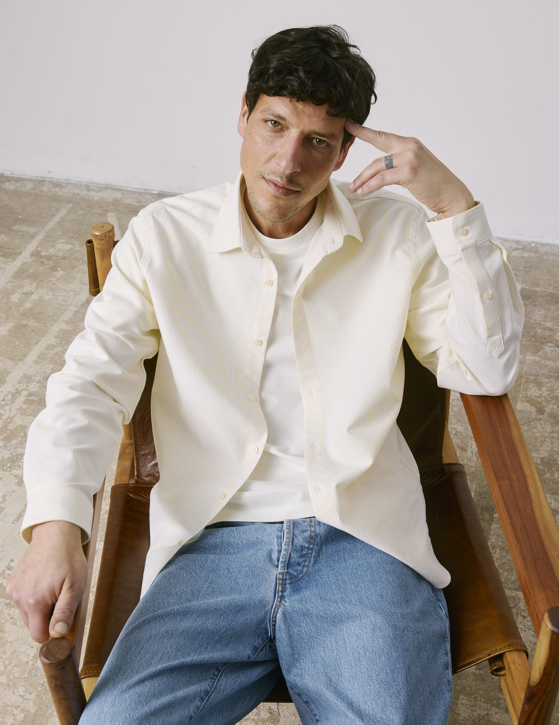 Chemise Auguste rayée jaune