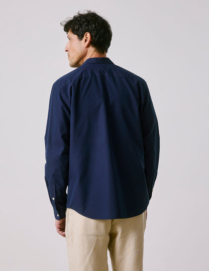 Chemise Auguste en denim bleu marine