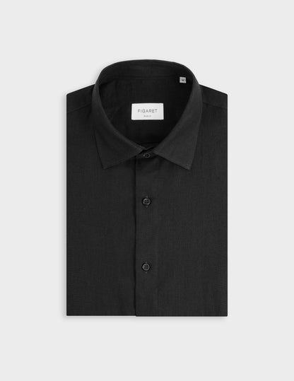 Chemise Auguste en lin noir