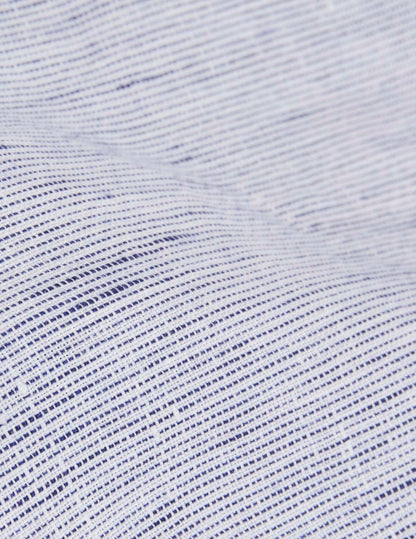 Chemise Auguste en lin rayé bleu marine