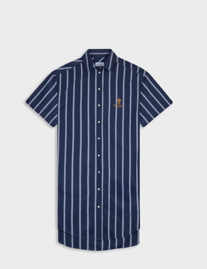 Robe Belharra en popeline marine