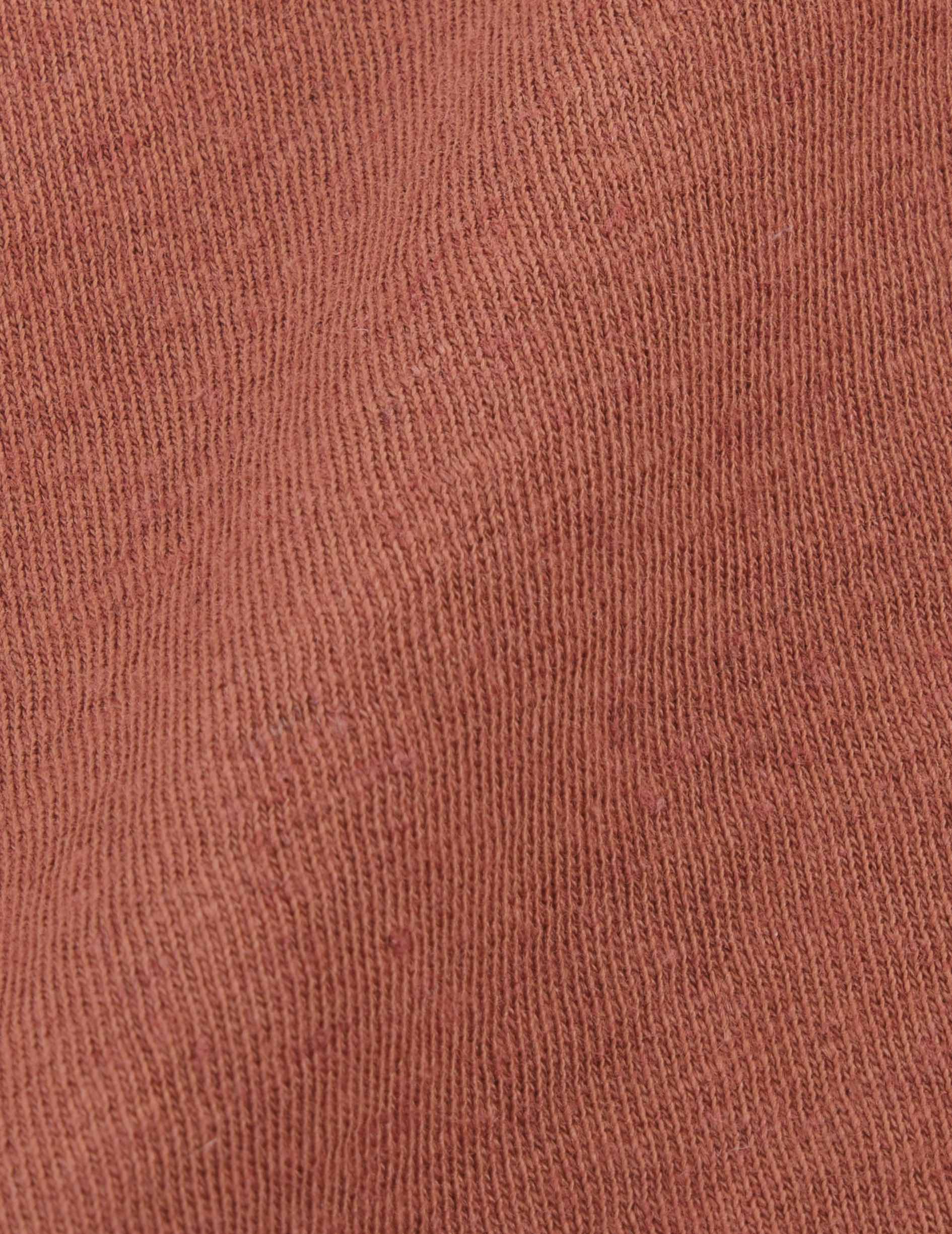 T-shirt Benny en coton et lin rouille