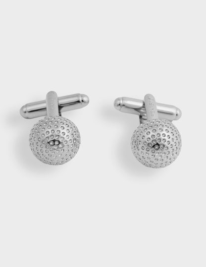 Boutons de manchette argentés