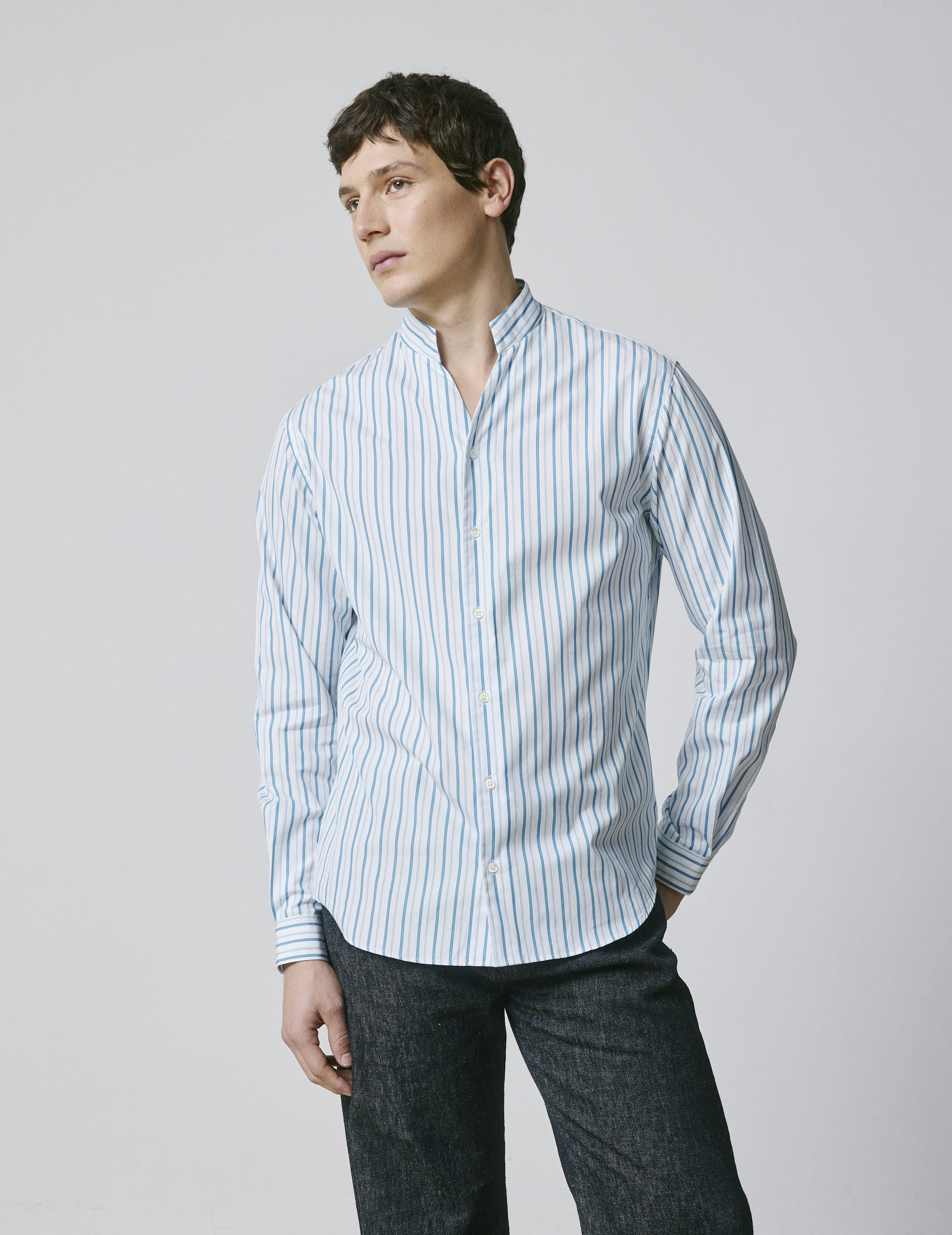 Striped blue Carl shirt