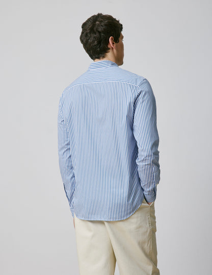 Chemise Carl rayée bleue