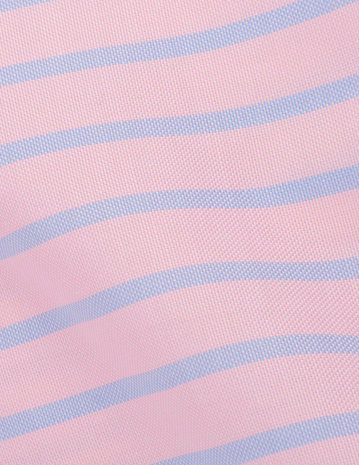 Striped pink Carl shirt - Oxford - droit ouvert Collar#4