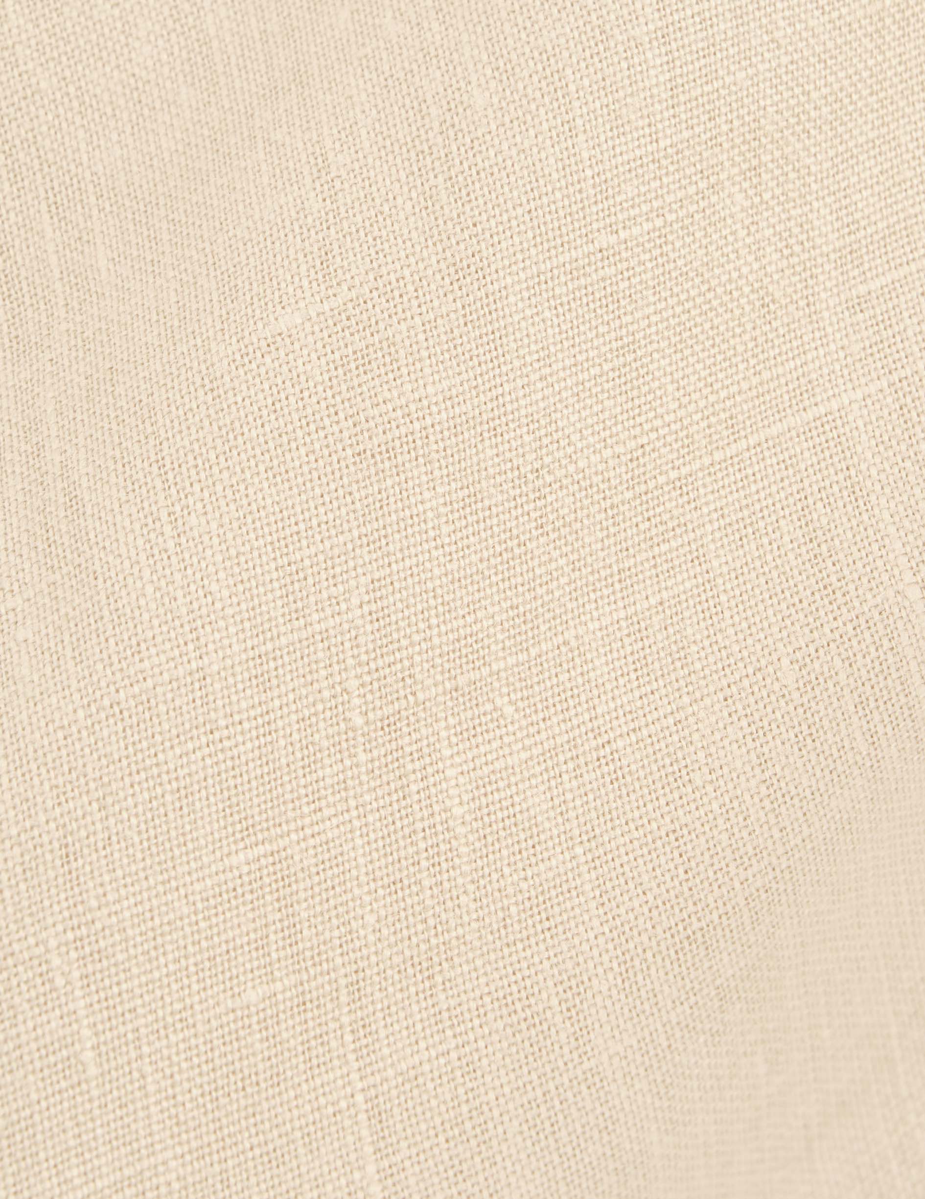 Carl shirt in beige linen - Lin - droit ouvert Collar