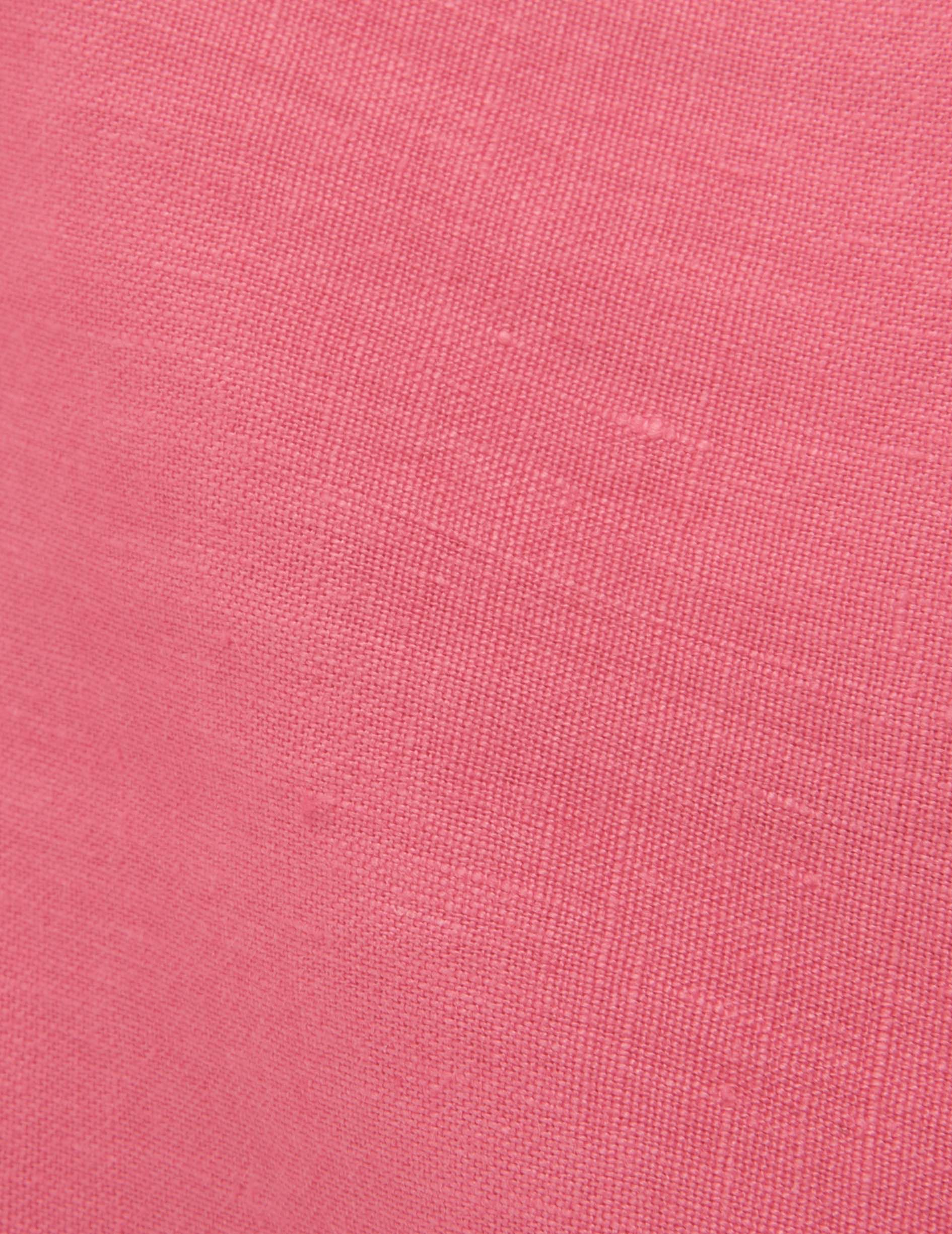 Chemise Carl en lin rose - Lin - Col droit ouvert