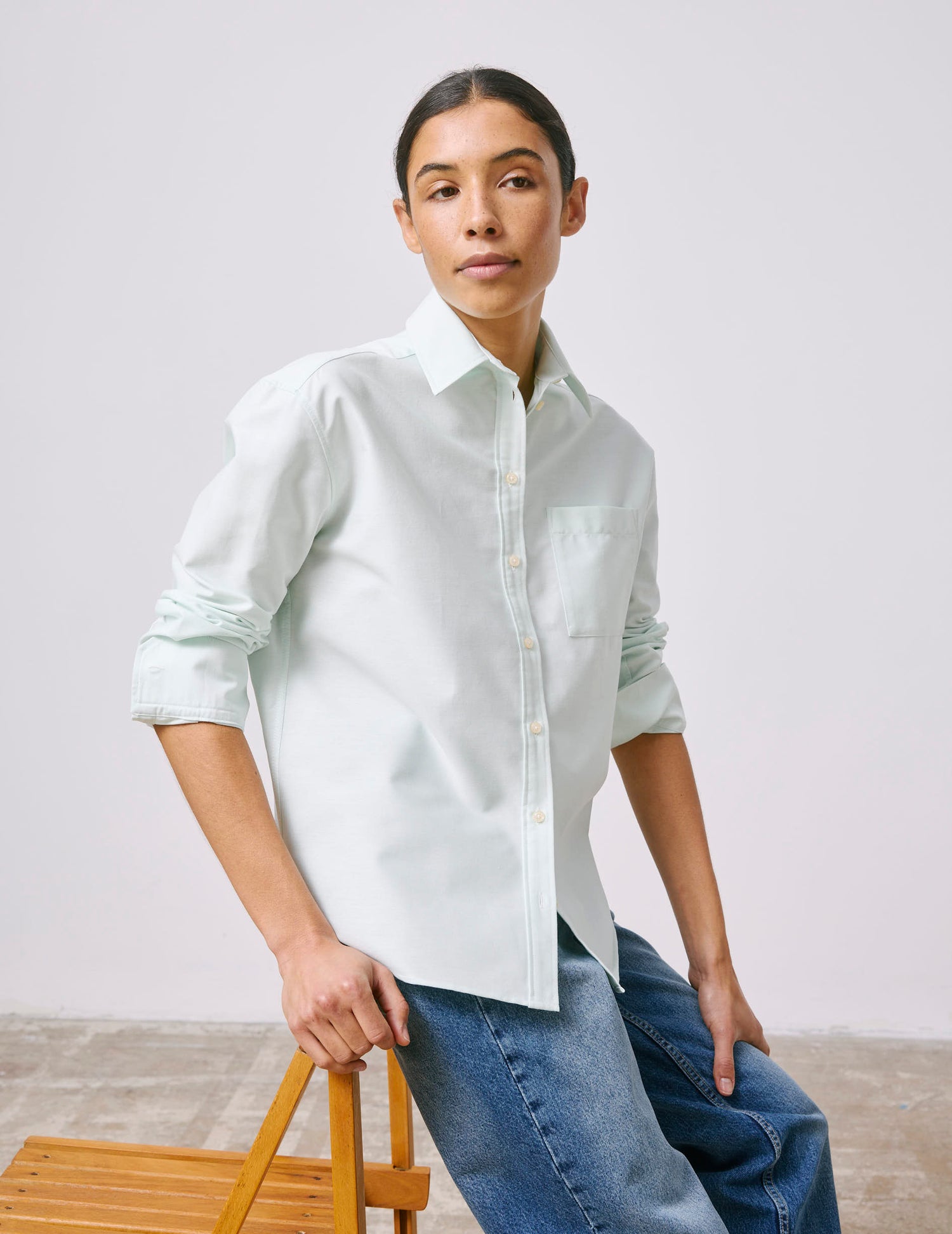 Charlotte green shirt - Oxford - Shirt Collar