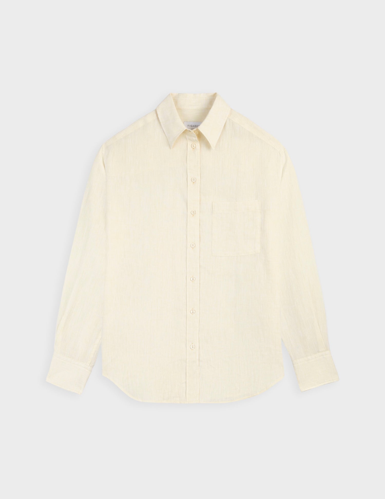 Chemise Charlotte en lin jaune - Lin - Col Chemise#4