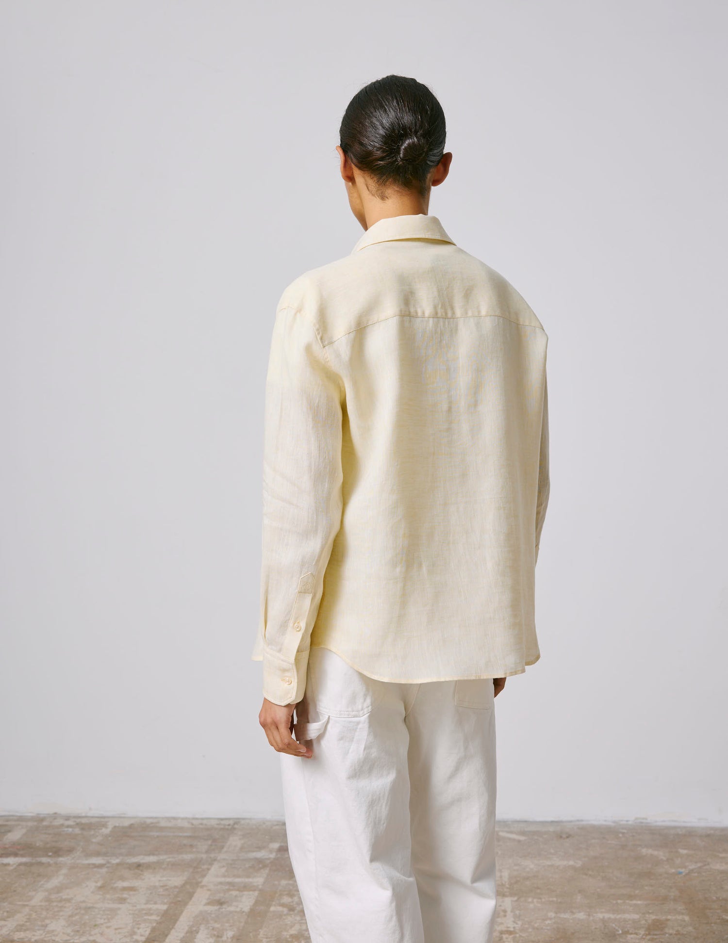 Chemise Charlotte en lin jaune - Lin - Col Chemise#2