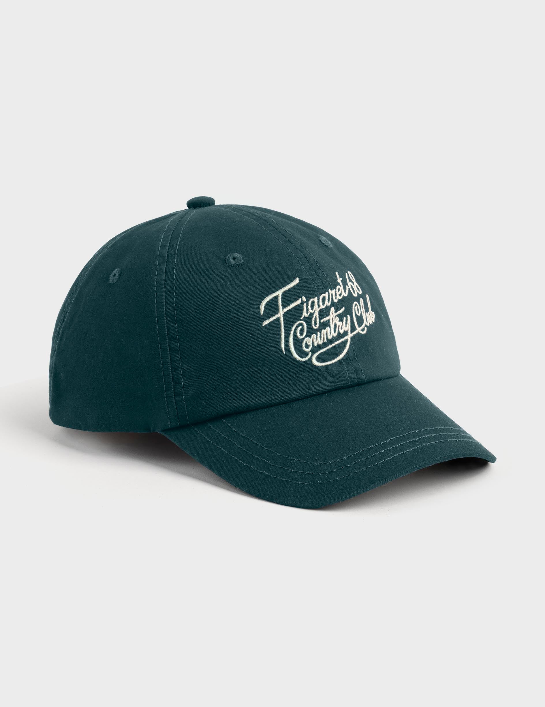 Casquette brodée verte foncée