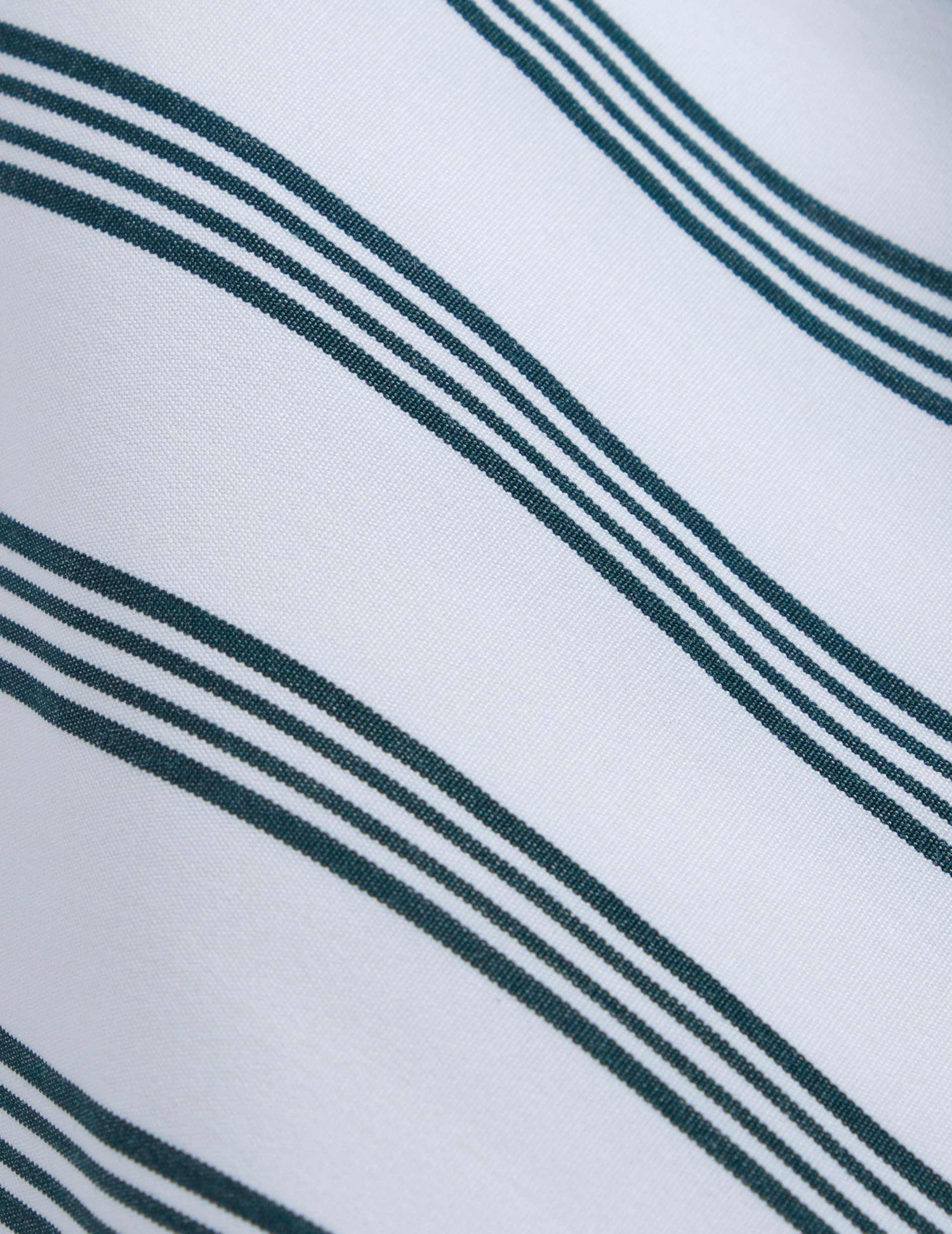Delina Oversize striped dark green shirt - Poplin - Shirt Collar#6