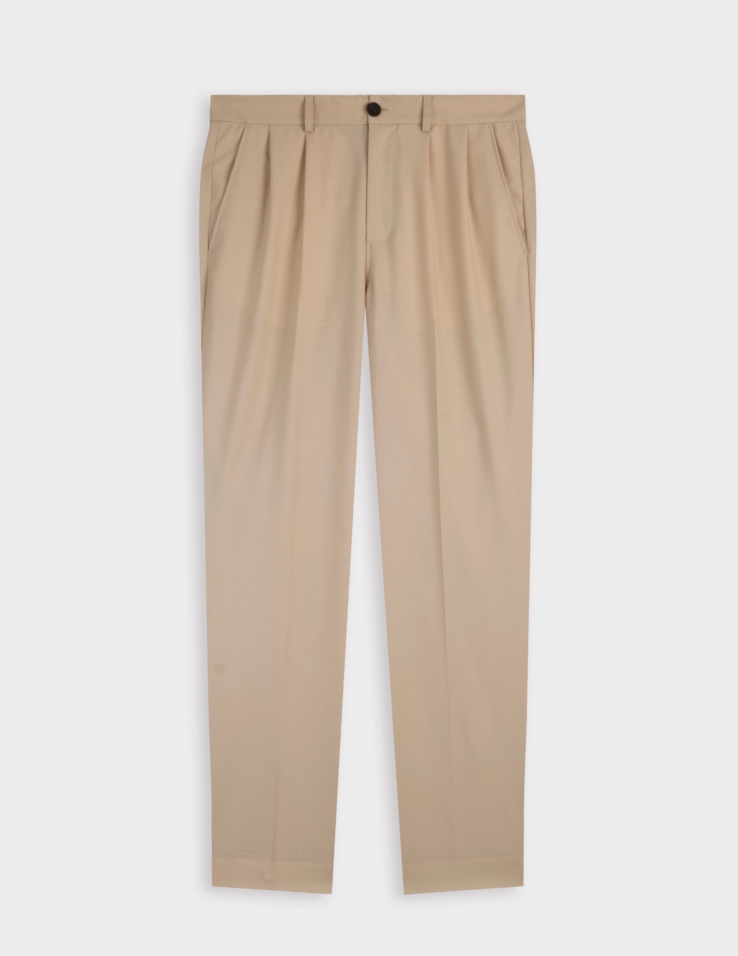 Driss suit pants in beige virgin wool