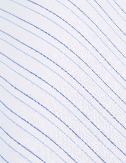Semi-fitted striped blue shirt