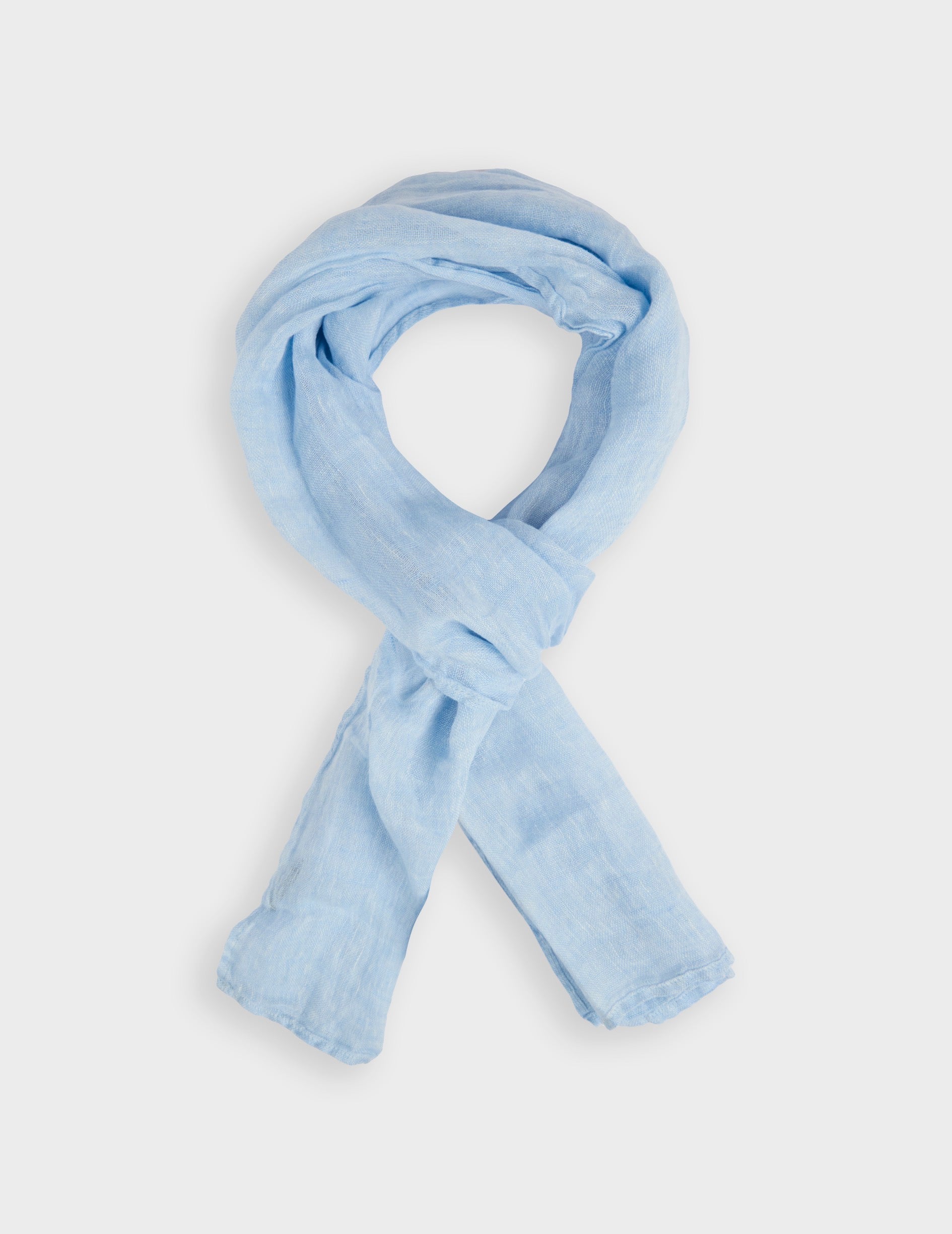 Light blue linen scarf