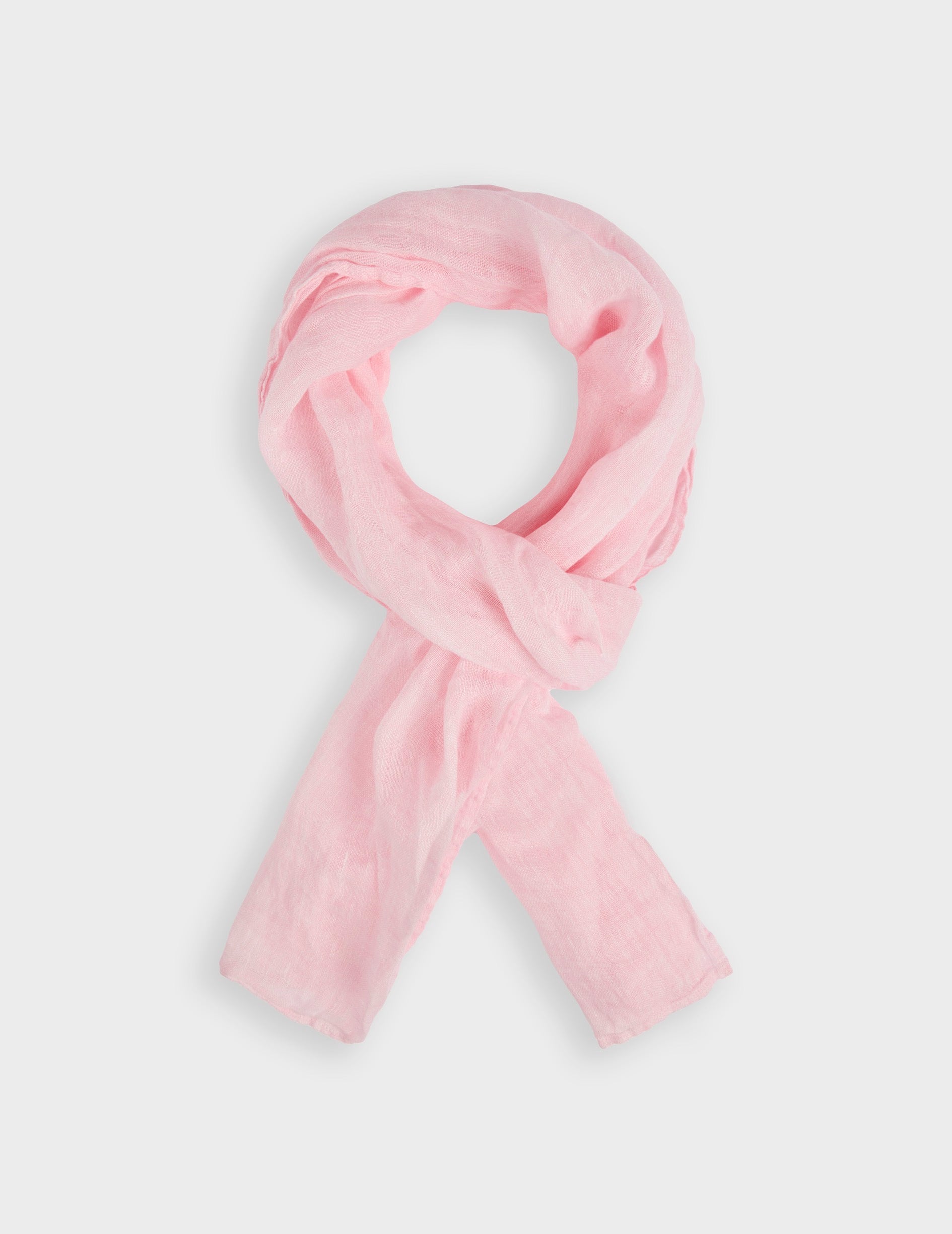 Light pink linen scarf