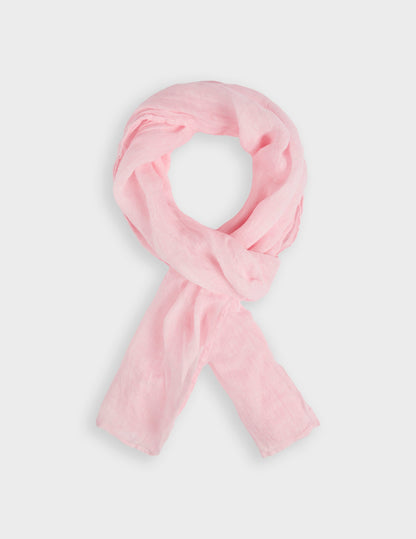 Light pink linen scarf