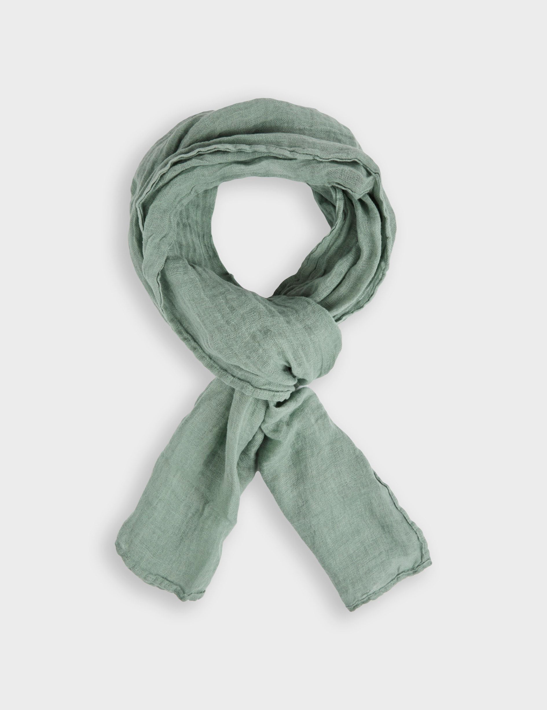 Sage linen scarf 