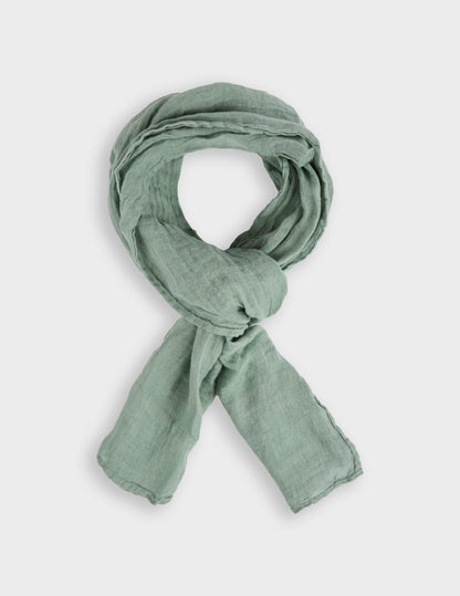 Sage linen scarf 