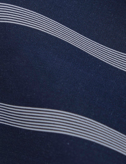 Chemise oversize Eugénie rayée bleu marine