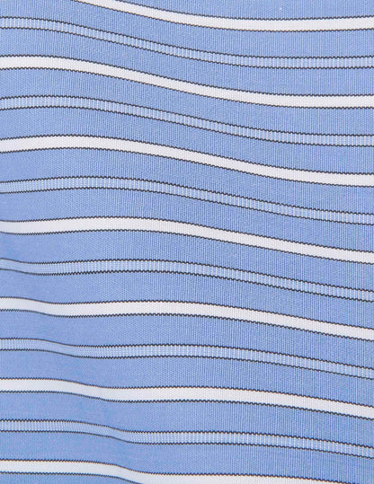 Chemise ajustée rayée bleue