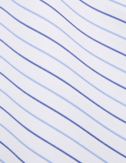 Chemise ajustée rayée bleue