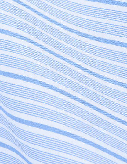 Fitted striped blue shirt