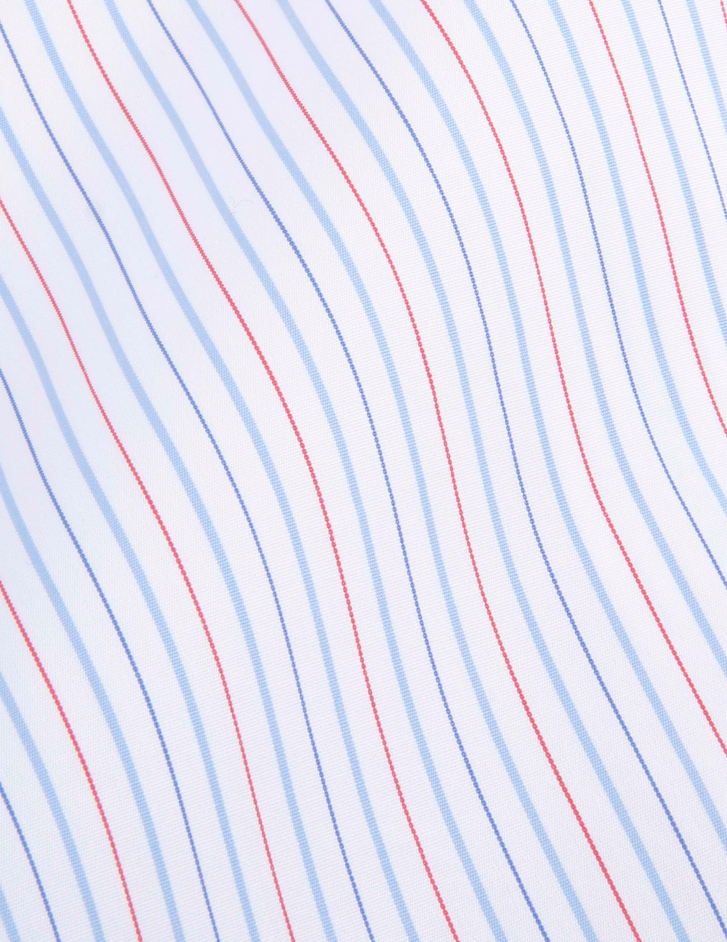 Chemise semi-ajustée rayée rouge - Popeline - Col Figaret#2