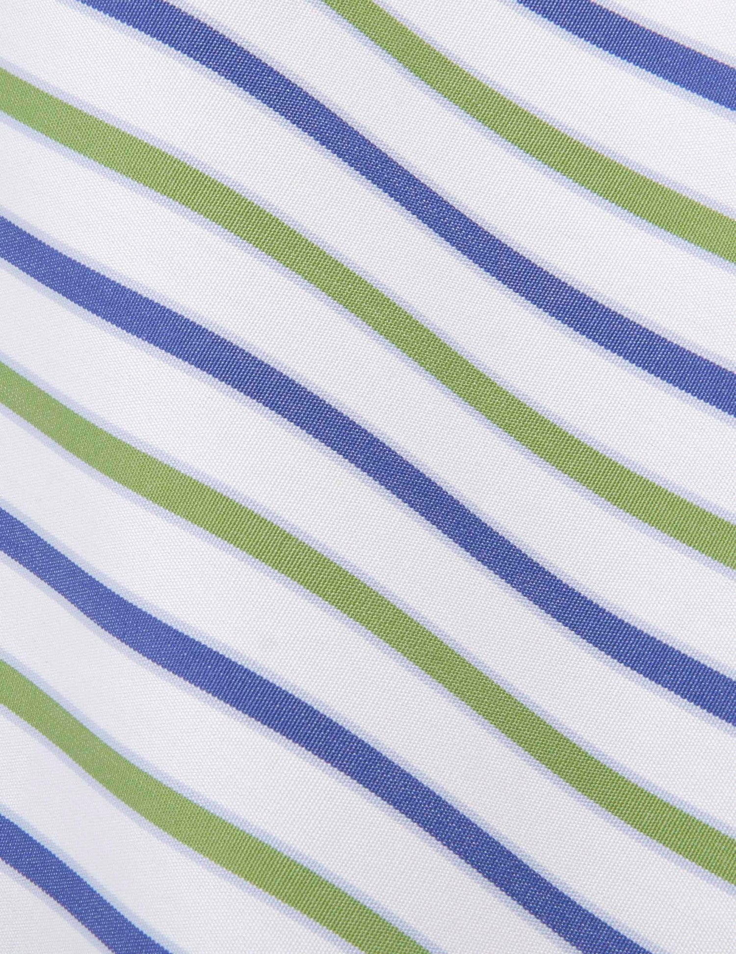 Chemise semi-ajustée rayée verte - Popeline - Col Figaret#2