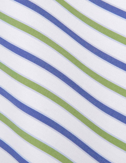 Semi-fitted striped green shirt 