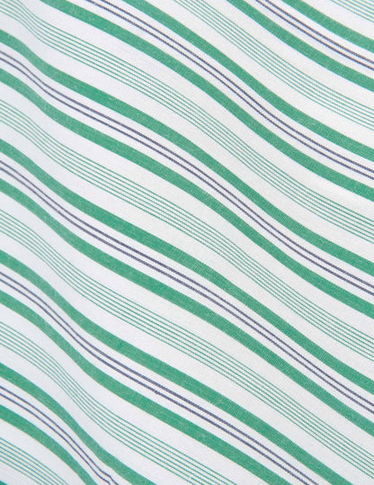 Semi-fitted striped green shirt 