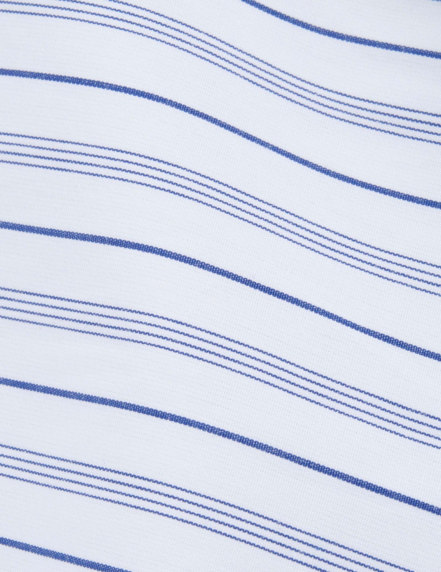 Chemise semi-ajustée rayée marine - Popeline - Col Figaret#2