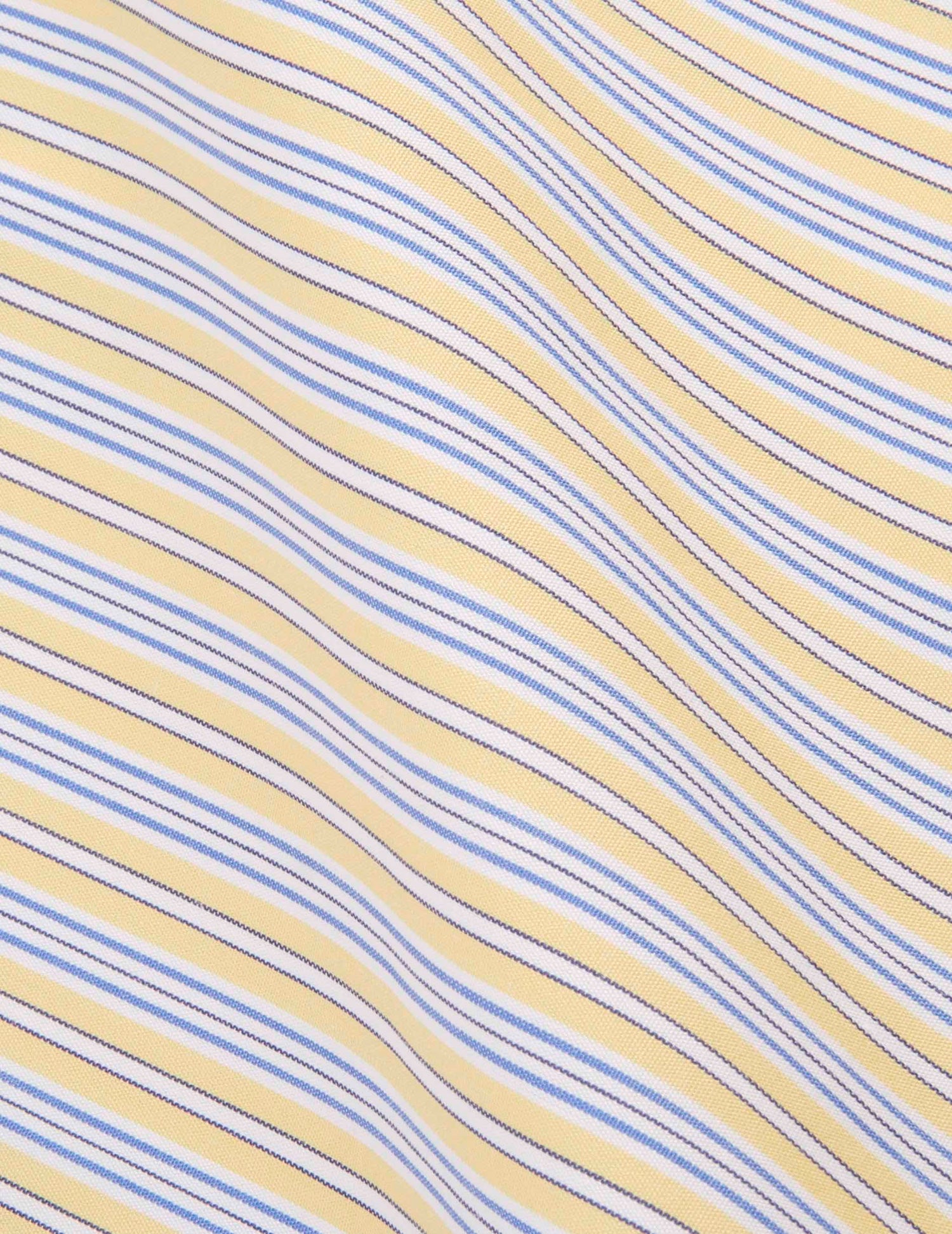 Chemise semi-ajustée rayée jaune - Popeline - Col Figaret#3