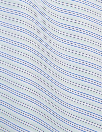 Chemise classique rayée verte