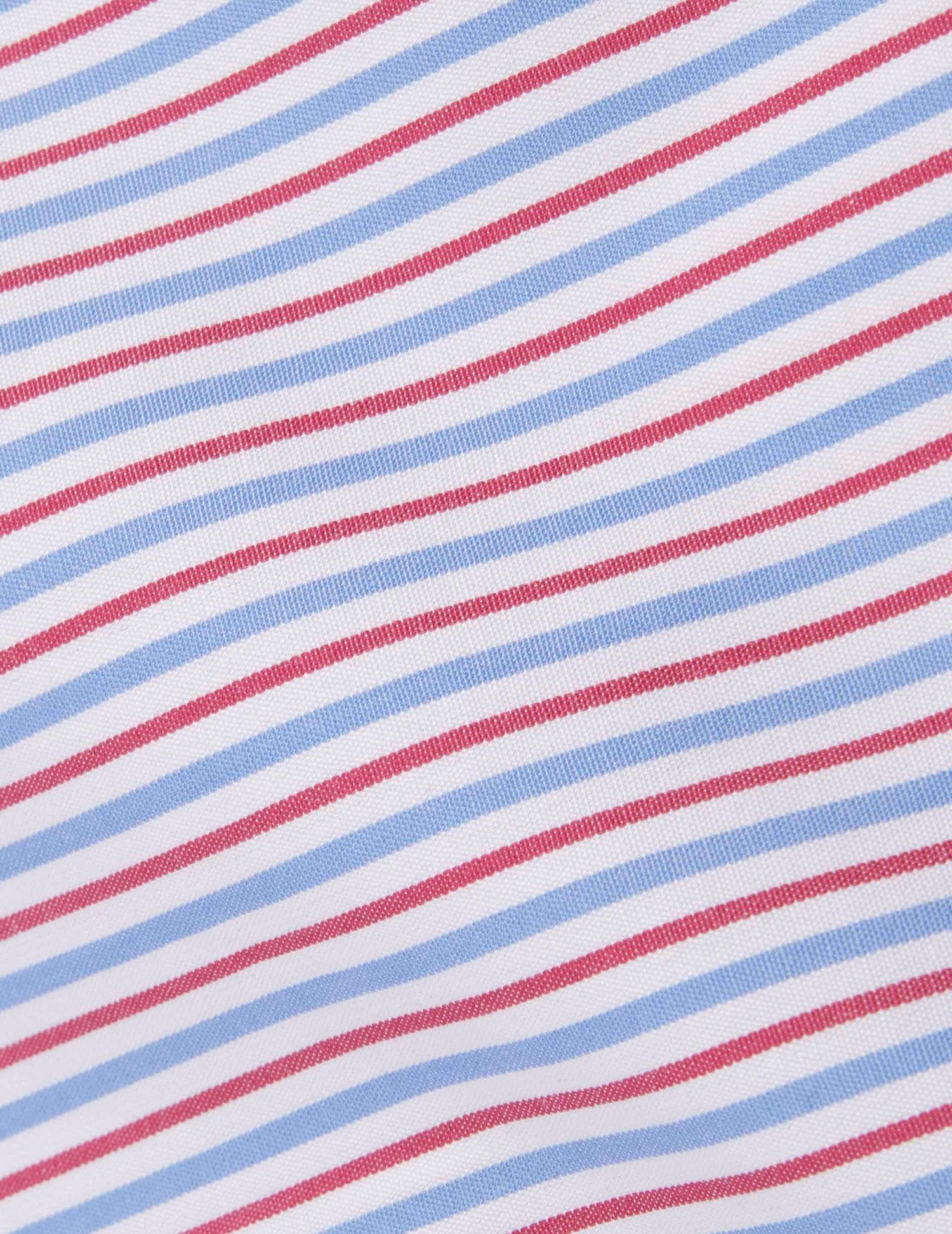 Chemise classique Voyage rayée rouge - Popeline - Col Figaret - Repassage facile#2