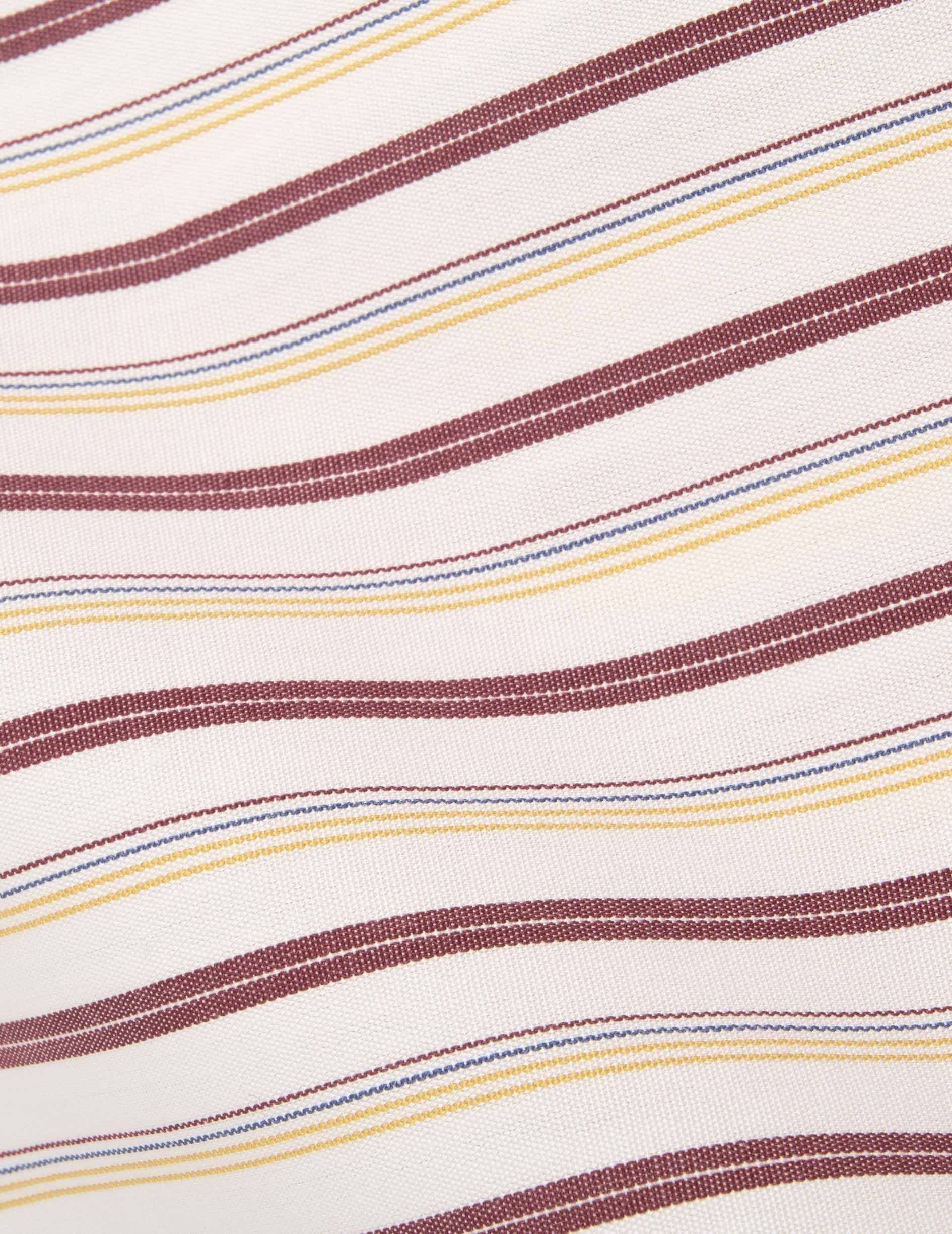 Chemise ajustée rayée bordeaux - Popeline - Col Fin