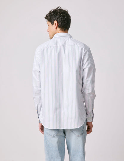 Chemise Gabriel rayée violette