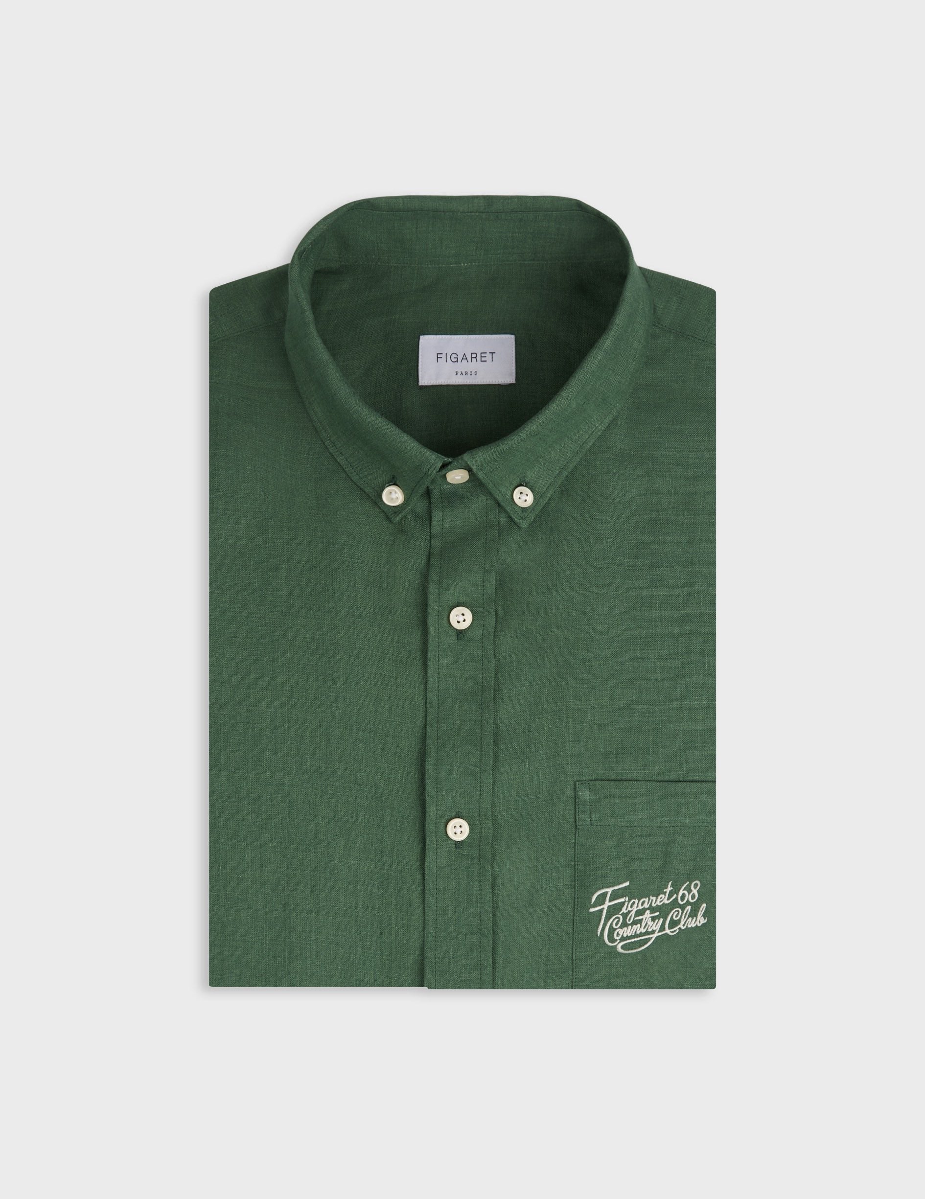 Green linen Gabriel shirt