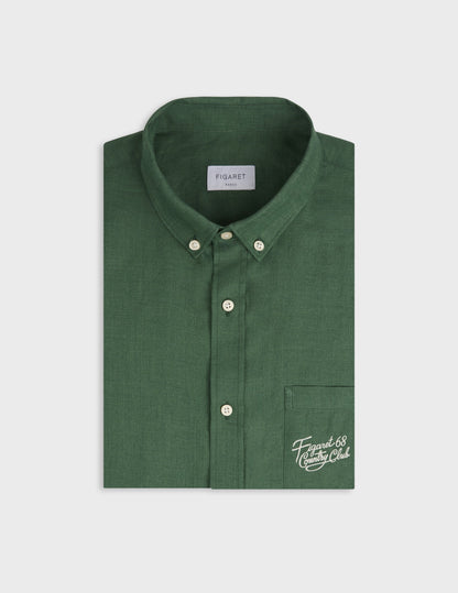 Green linen Gabriel shirt