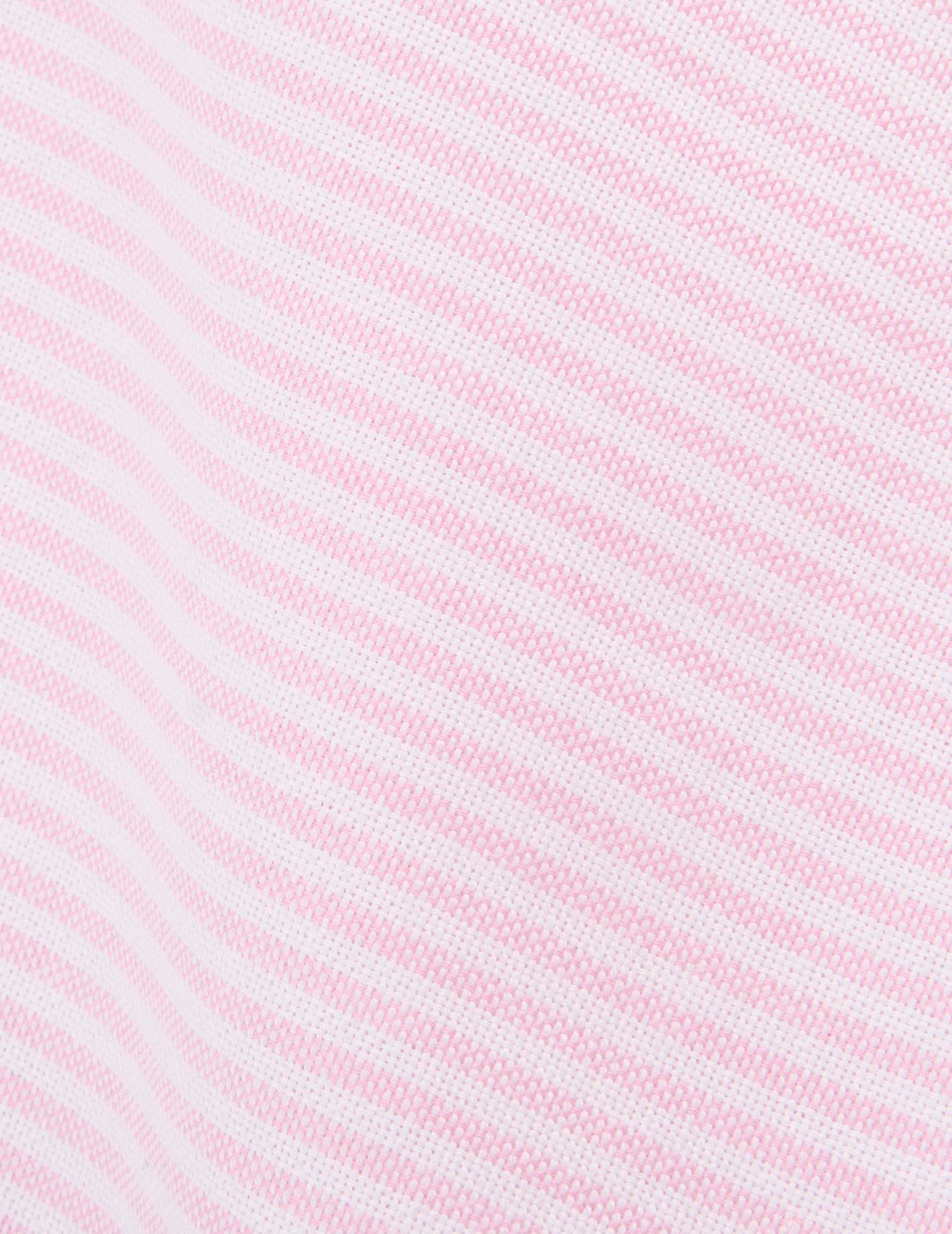 Chemise Gaspard rayée rose - Oxford - Col Américain#5