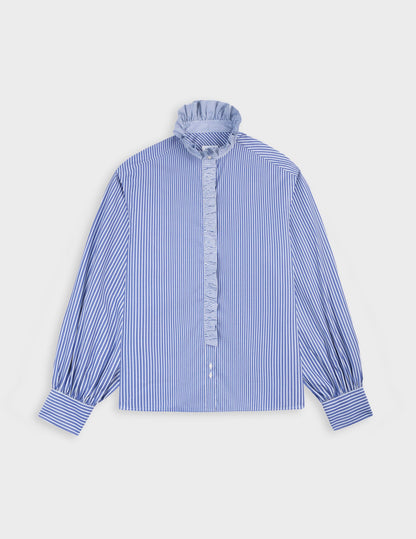 Chemise Greta rayée bleue