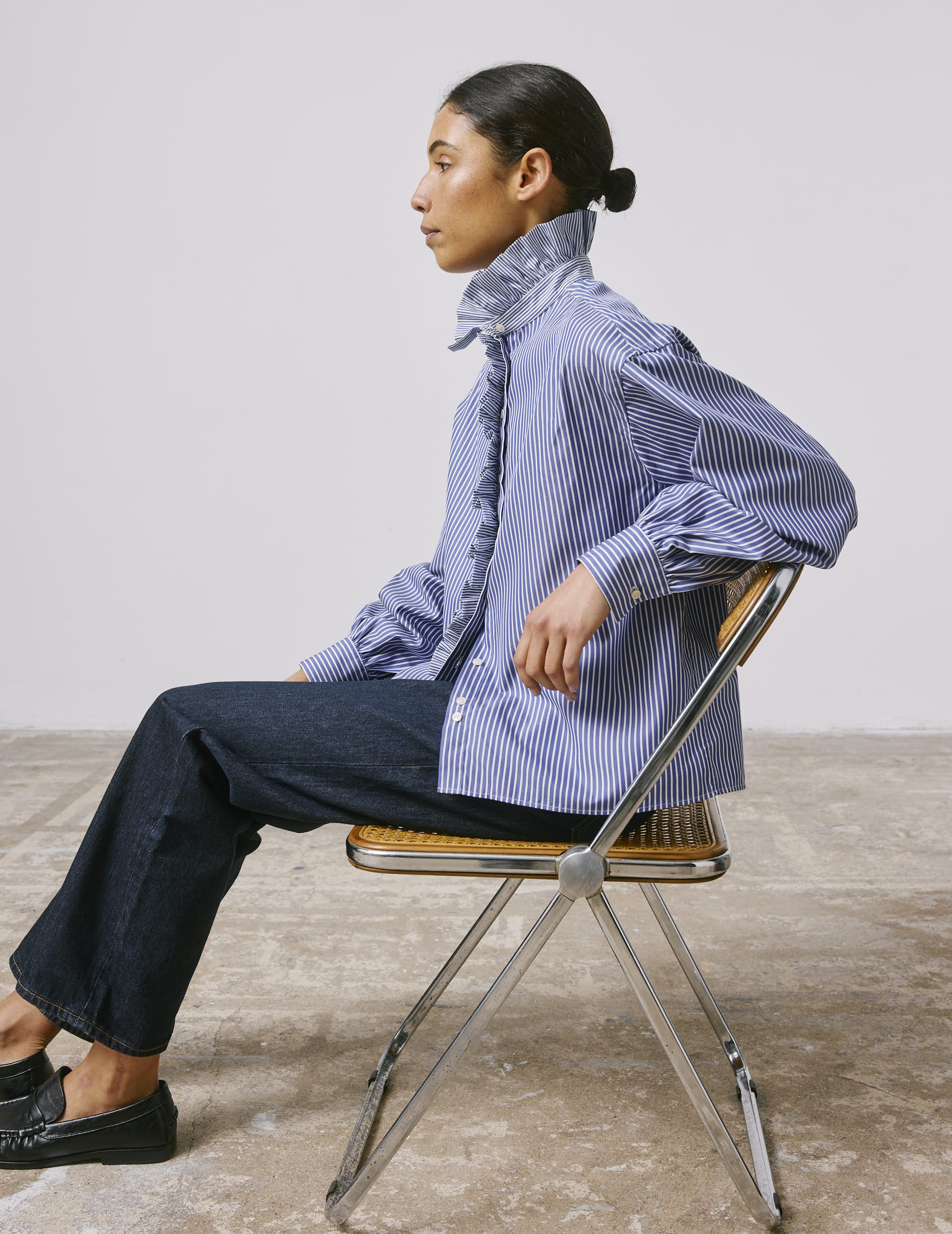 Chemise Greta rayée bleue