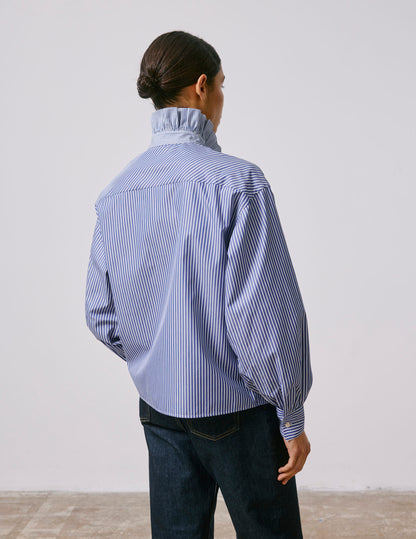 Chemise Greta rayée bleue
