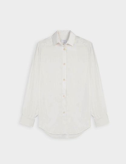 Striped ecru silk Hannah shirt 