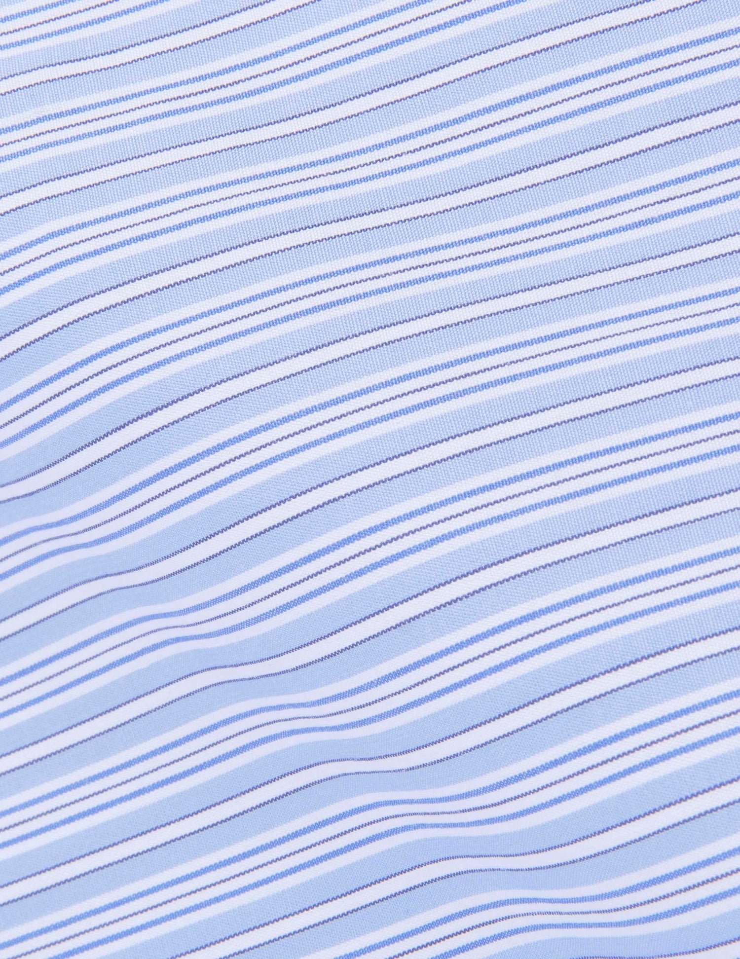 Chemise semi-ajustée rayée bleue - Popeline - Col Inversé#6