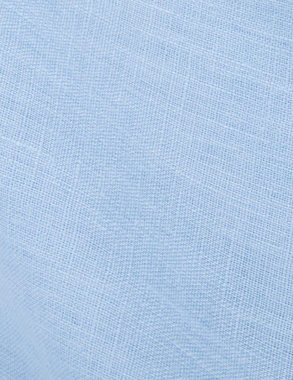 Light blue linen semi-fitted shirt 
