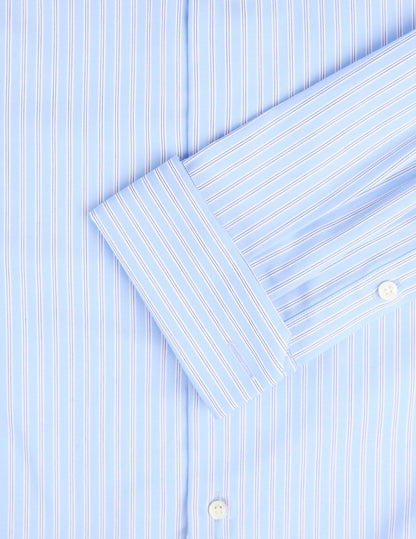 Chemise classique rayée bleue
