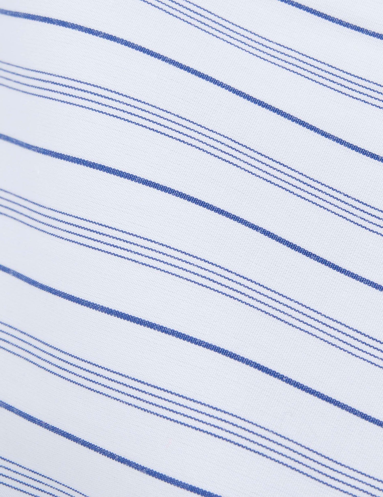 Chemise ajustée rayée bleu marine - Popeline - Col Italien#2